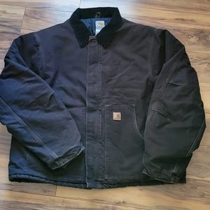 Carhartt men's work jacket Size 2XL/XXL Tall. Dark brown/black